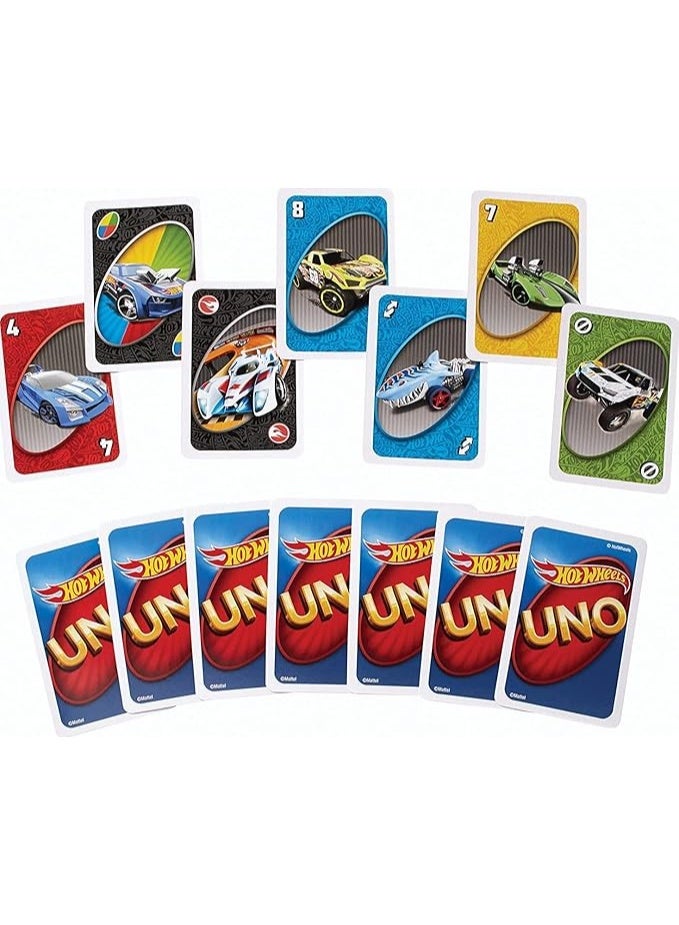 لعبة كروت بأسلوب UNO – إصدار Hot Wheels | 110 كارت | لعبة عائلية من 2 إلى 10 لاعبين | +7 سنوات - Image 4